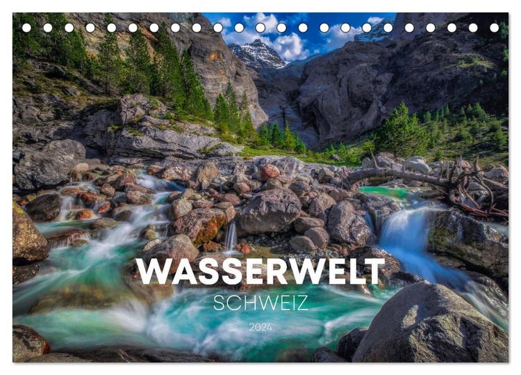 Produktbild: Wasserwelt Schweiz (Tischkalender 2026 DIN A5 quer), CALVENDO Monatskalender