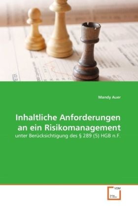 Produktbild: Auer, M: Inhaltliche Anforderungen an ein Risikomanagement
