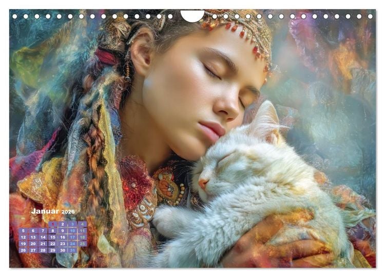 Produktbild: Zeichen der Liebe &ndash; Malerische Fantasiewerke (Wandkalender 2026 DIN A4 quer), CALVENDO Monatskalender
