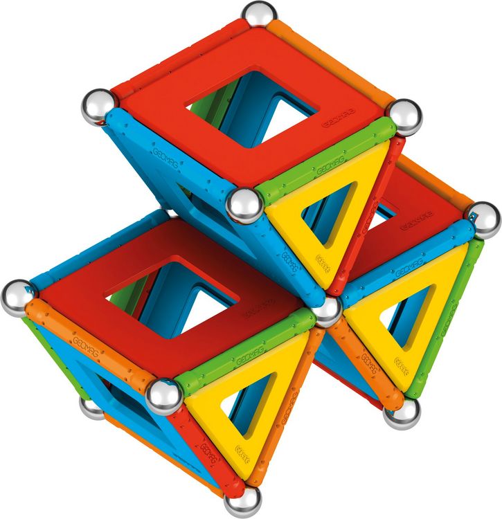 Produktbild: Invento 507059 - Geomag Classic Supercolor Panels Recycled 78 pcs, Magnetischer Baukasten, Magnetspielzeuge
