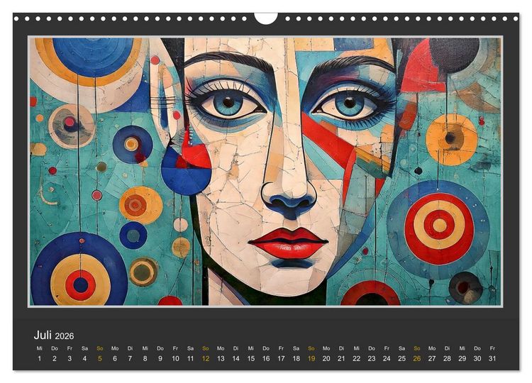 Produktbild: Frauenportr&auml;ts mit dekonstruktivem Ansatz (Wandkalender 2026 DIN A3 quer), CALVENDO Monatskalender
