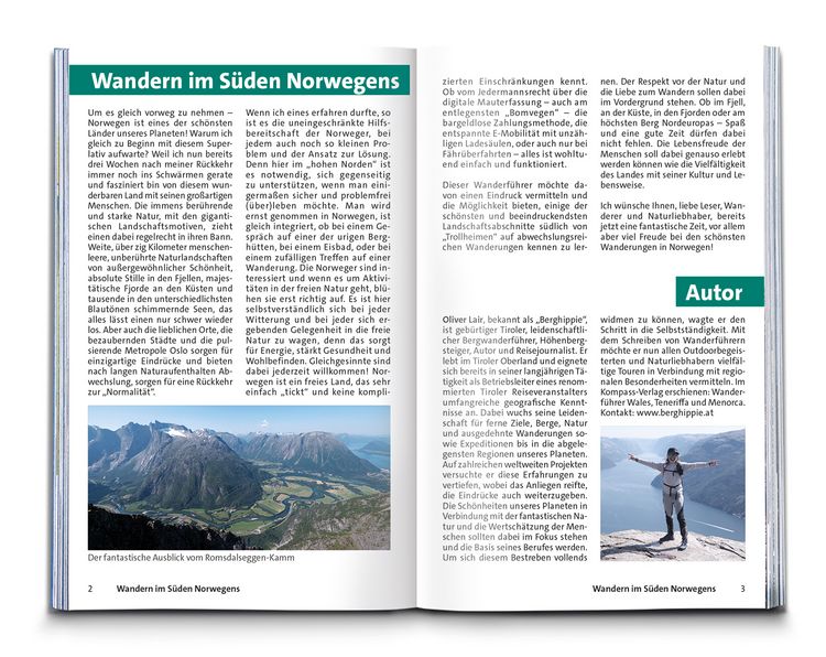 Produktbild: KOMPASS Wanderf&uuml;hrer Norwegen S&uuml;d, von Oslo bis zum Romsdalen, 85 Touren mit Extra-Tourenkarte