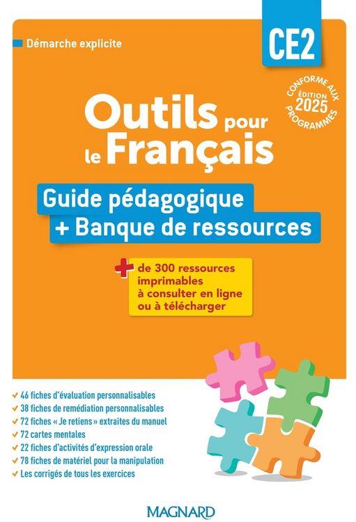 Produktbild: Outils pour le fran&ccedil;ais CE2 : guide p&eacute;dagogique + banque de