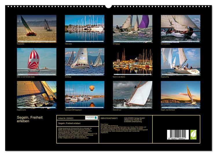 Produktbild: Segeln, Freiheit erleben (hochwertiger Premium Wandkalender 2026 DIN A2 quer), Kunstdruck in Hochglanz