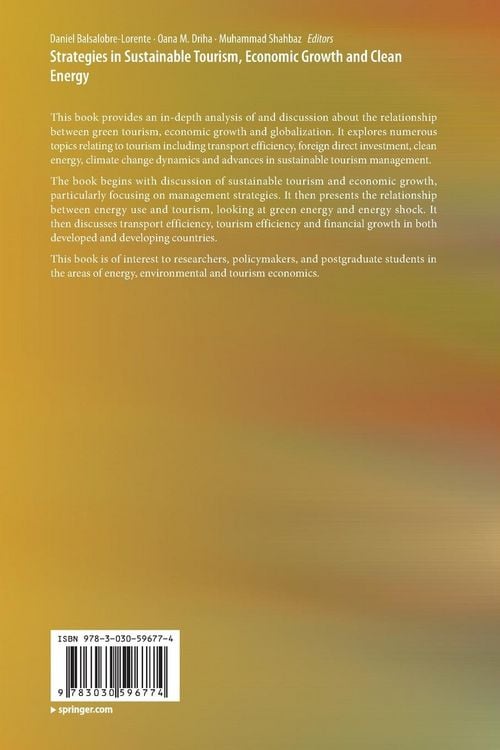 Produktbild: Strategies in Sustainable Tourism, Economic Growth and Clean Energy