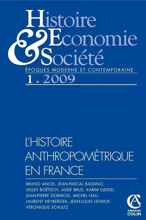 Produktbild: Revue Histoire Economie et Societe T.1; l Histoire Anthropometrique