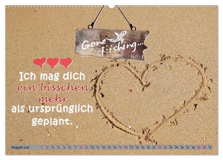 Produktbild: F&uuml;r meinen Lieblingsmenschen (hochwertiger Premium Wandkalender 2026 DIN A2 quer), Kunstdruck in Hochglanz