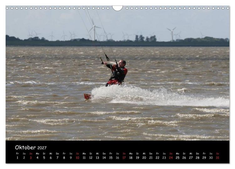 Produktbild: Kitesurfen &ndash; Faszination auf dem Wasser (Wandkalender 2027 DIN A3 quer), CALVENDO Monatskalender