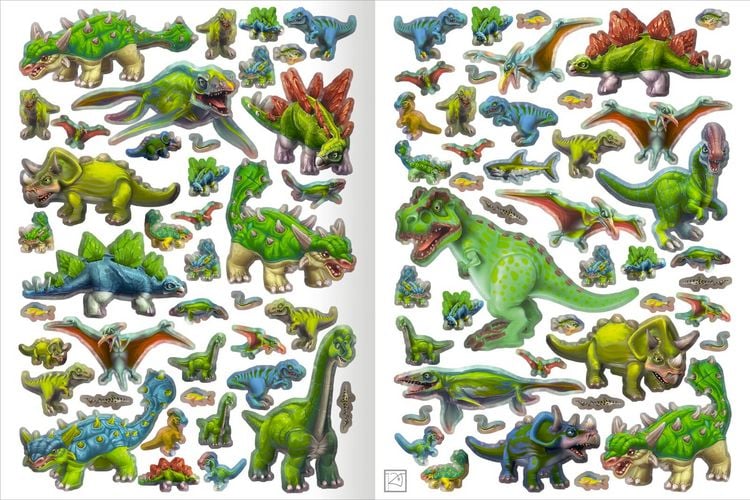 Produktbild: Das Metallic-Stickerbuch &ndash; Dinos