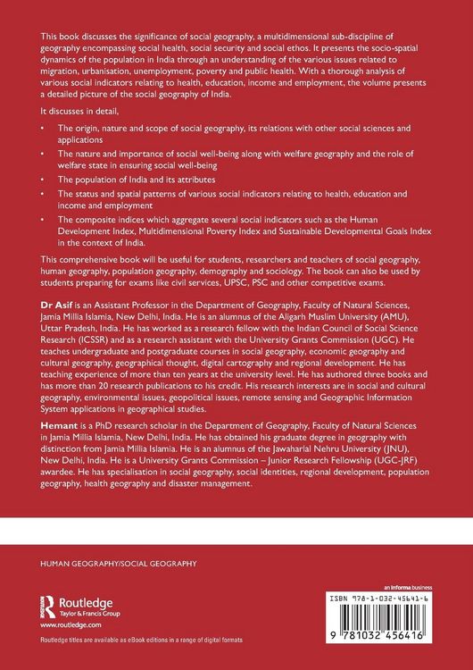 Produktbild: An Introduction to the Social Geography of India