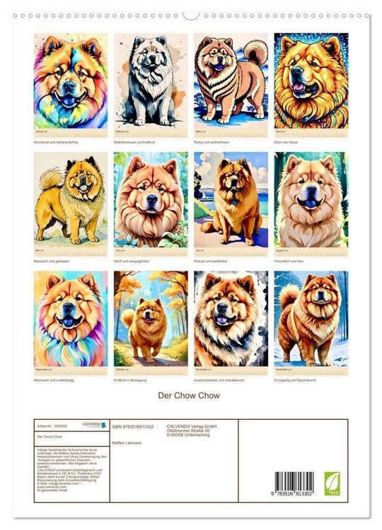 Produktbild: Der Chow Chow (hochwertiger Premium Wandkalender 2027 DIN A2 hoch), Kunstdruck in Hochglanz