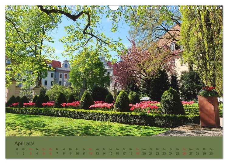 Produktbild: Stressfreie Zone! Parks und gr&uuml;ne Oasen in Augsburg (Wandkalender 2026 DIN A3 quer), CALVENDO Monatskalender