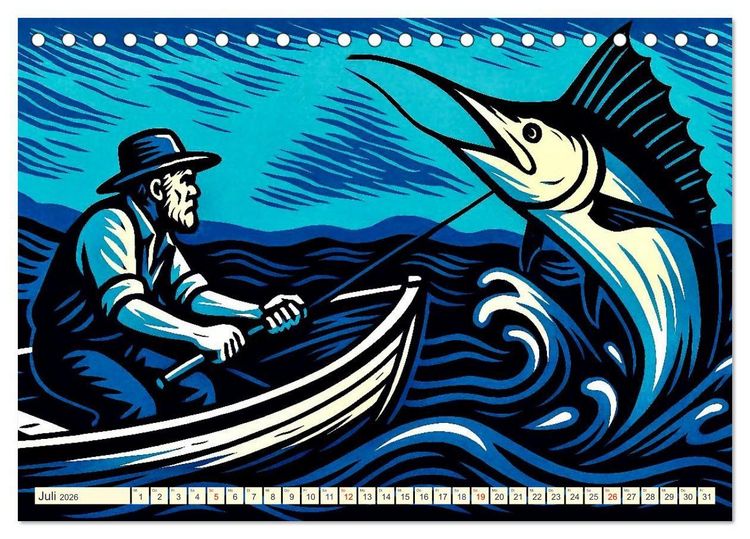 Produktbild: Das Meer in der Weltliteratur (Tischkalender 2026 DIN A5 quer), CALVENDO Monatskalender