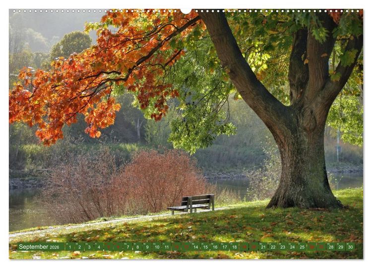 Produktbild: Sch&ouml;ne Aussichten B&auml;nke zum Verweilen (Wandkalender 2026 DIN A2 quer), CALVENDO Monatskalender