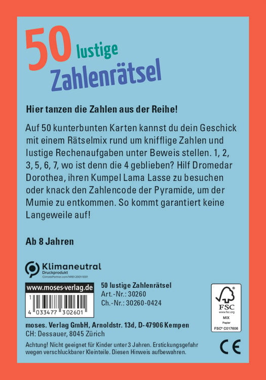 Produktbild: 50 lustige Zahlenr&auml;tsel