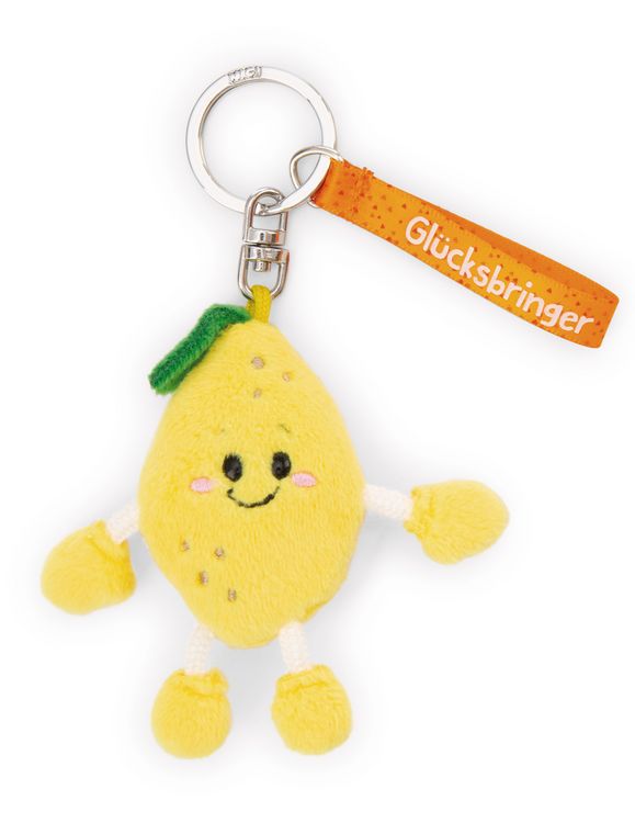 Produktbild: NICI - Schl&uuml;sselanh&auml;nger Zitrone "Gl&uuml;cksbringer" 7cm an Header Karte GREEN