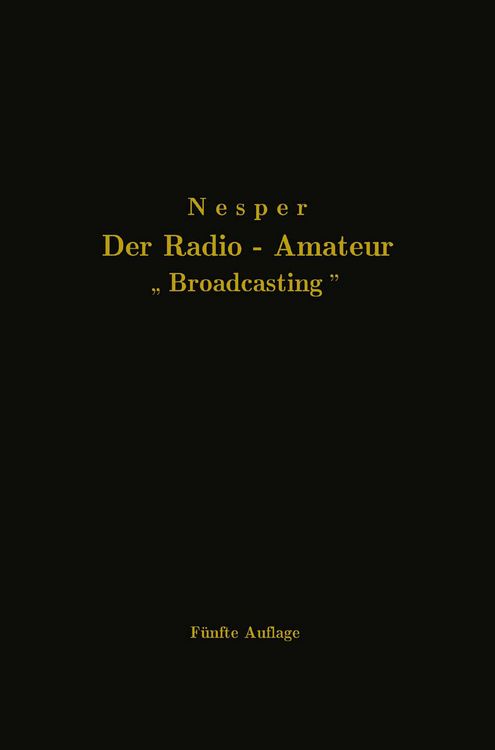 Produktbild: Der Radio-Amateur &bdquo;Broadcasting&ldquo;