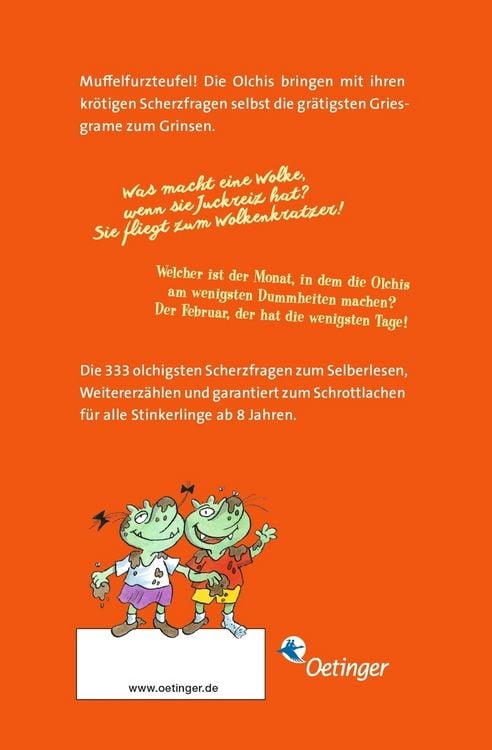 Produktbild: Die Olchis. Die 333 olchigsten Scherzfragen f&uuml;r Stinkerlinge