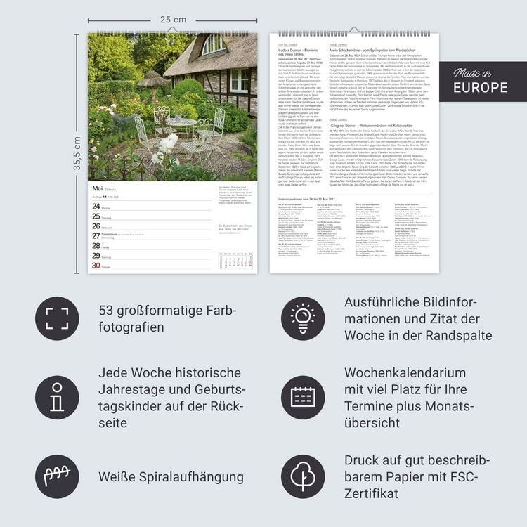 Produktbild: Gartenparadiese Wochenplaner 2027 - 53 faszinierende Fotografien