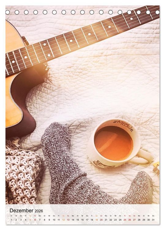 Produktbild: Gitarren Liebe (Tischkalender 2026 DIN A5 hoch), CALVENDO Monatskalender