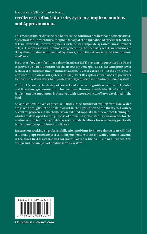 Produktbild: Predictor Feedback for Delay Systems: Implementations and Approximations