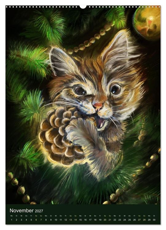 Produktbild: K&uuml;nstlerische Tiergeschichten (hochwertiger Premium Wandkalender 2027 DIN A2 hoch), Kunstdruck in Hochglanz