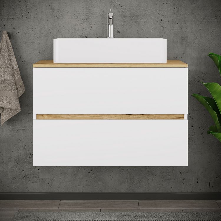 Produktbild: 2 tlg. Badm&ouml;bel-Set mit Waschbecken Cosila-A 80 cm