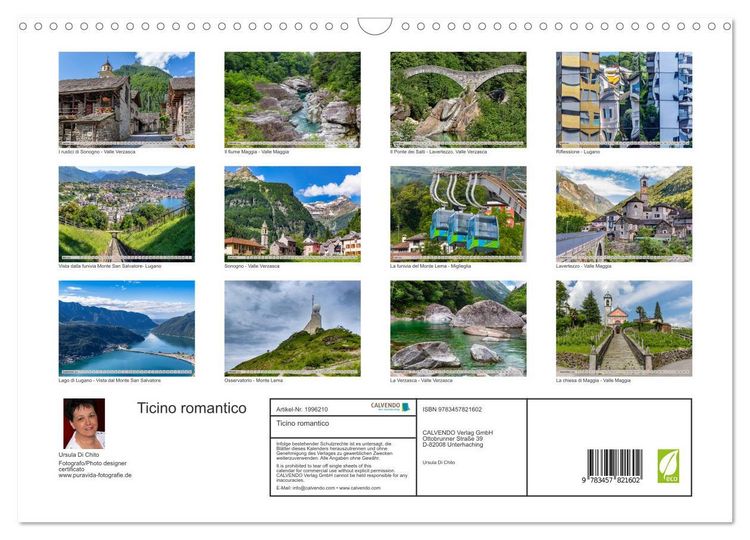 Produktbild: Ticino romantico (Wandkalender 2026 DIN A3 quer), CALVENDO Monatskalender