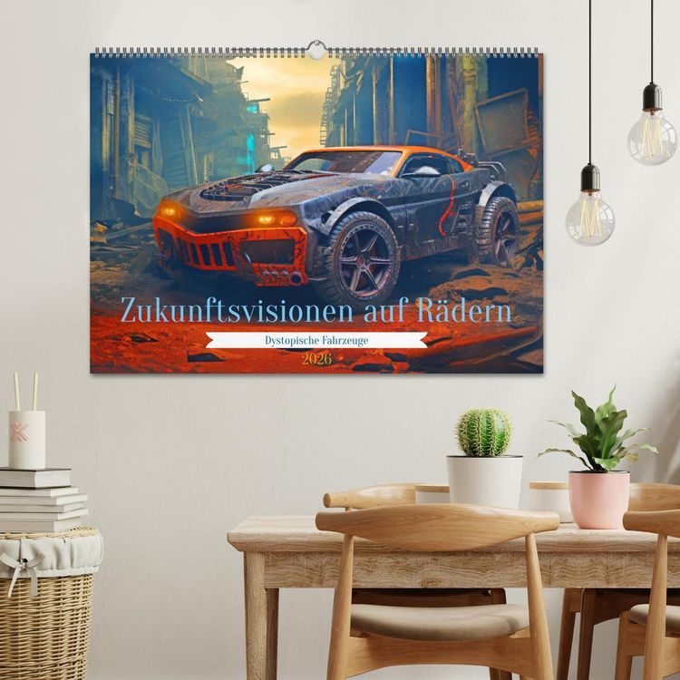 Produktbild: Zukunftsvisionen auf R&auml;dern - Dystopische Fahrzeuge (Wandkalender 2026 DIN A2 quer), CALVENDO Monatskalender