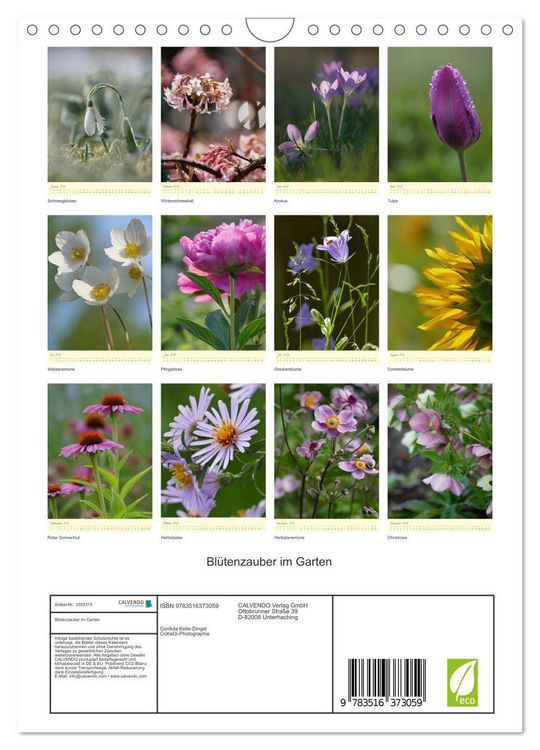 Produktbild: Bl&uuml;tenzauber im Garten (Wandkalender 2026 DIN A4 hoch), CALVENDO Monatskalender