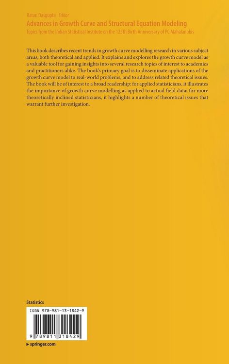 Produktbild: Advances in Growth Curve and Structural Equation Modeling