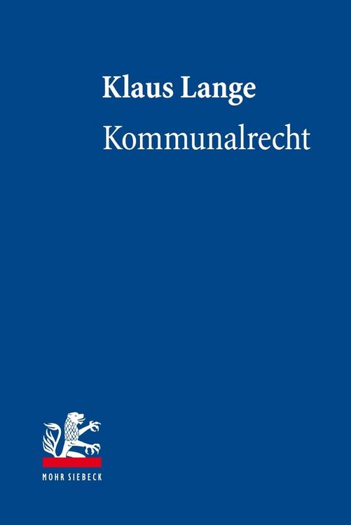 Produktbild: Lange, K: Kommunalrecht