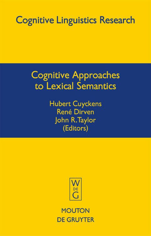 Produktbild: Cognitive Approaches to Lexical Semantics