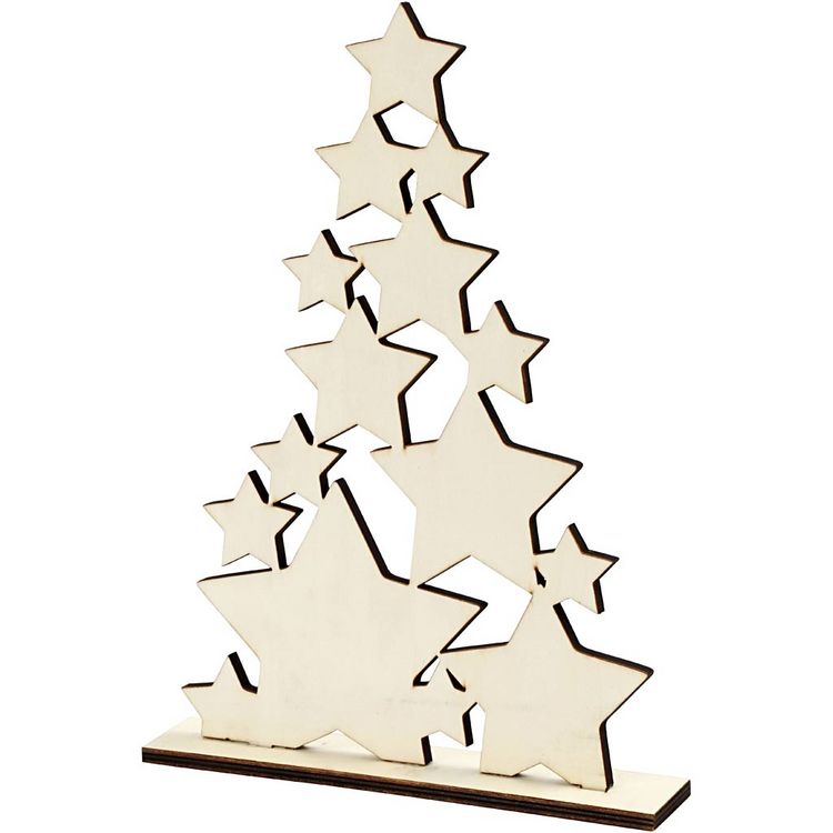Produktbild: Creativ Company Weihnachtsbaum, H 29,8 cm, T 4 cm, B 21,5 cm, 1 Stk,