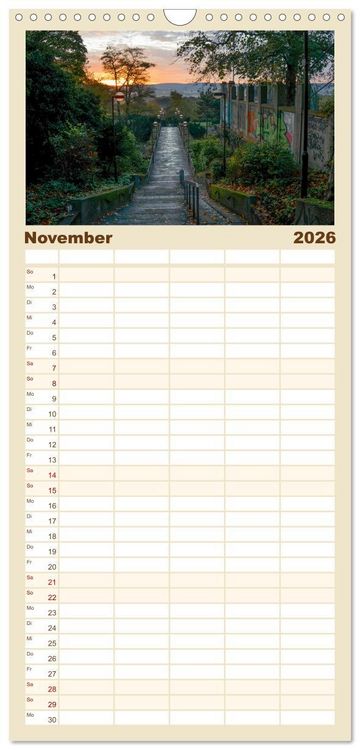 Produktbild: Familienplaner 2026 - Kassel - Morgenlicht mit 5 Spalten (Wandkalender, 21 x 45 cm) CALVENDO