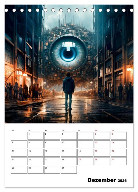 Produktbild: K&Uuml;NSTLICHE INTELLIGENZ Cooler Terminplaner (Tischkalender 2026 DIN A5 hoch), CALVENDO Monatskalender