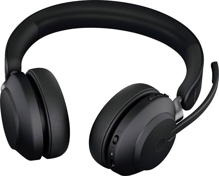 Produktbild: Jabra Evolve2 65 UC On Ear Headset Bluetooth&reg; Stereo Schwarz Noise Cancelling Lautst&auml;rkeregelung, Batterieladeanzeige