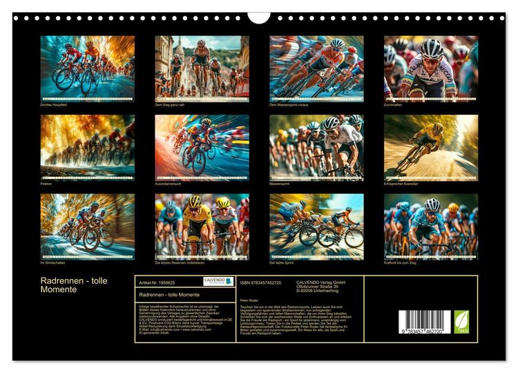 Produktbild: Radrennen - tolle Momente (Wandkalender 2026 DIN A3 quer), CALVENDO Monatskalender