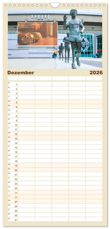 Produktbild: Familienplaner 2026 - 12 Gr&uuml;nde, Vancouver zu lieben. mit 5 Spalten (Wandkalender, 21 x 45 cm) CALVENDO