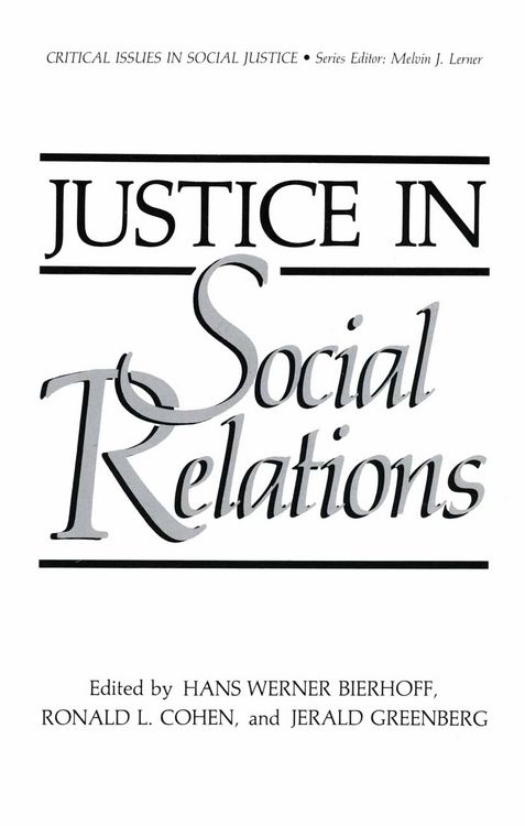 Produktbild: Justice in Social Relations