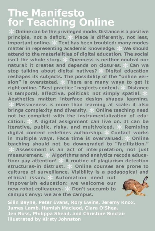 Produktbild: The Manifesto for Teaching Online