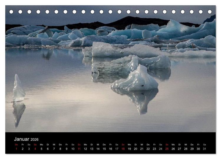 Produktbild: Island - Iceland - &Iacute;sland (Tischkalender 2026 DIN A5 quer), CALVENDO Monatskalender