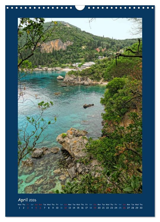 Produktbild: Corfu - Island of joie de vivre (Wall Calendar 2026 DIN A3 portrait), CALVENDO 12 Month Wall Calendar