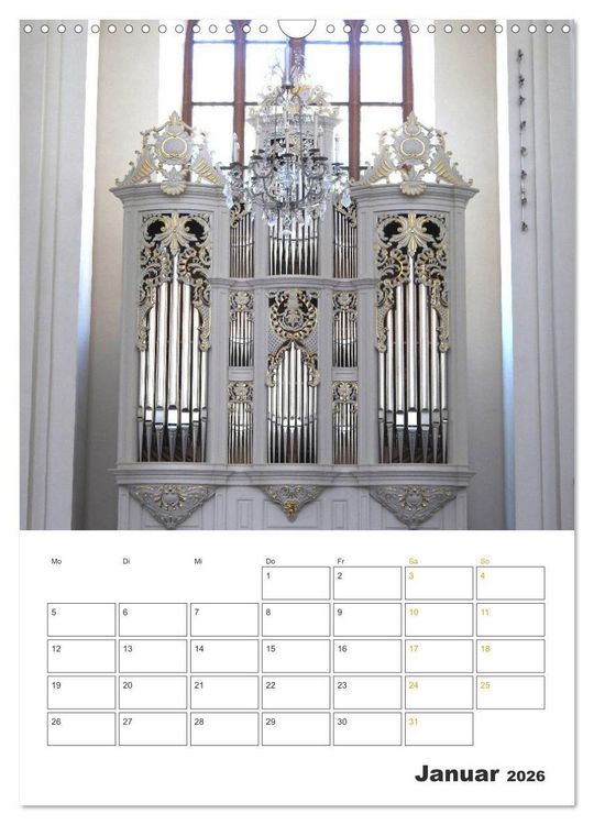 Produktbild: Orgeln zum Verlieben! (Wandkalender 2026 DIN A3 hoch), CALVENDO Monatskalender