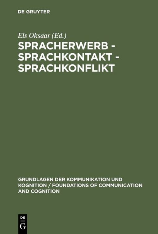 Produktbild: Spracherwerb - Sprachkontakt - Sprachkonflikt