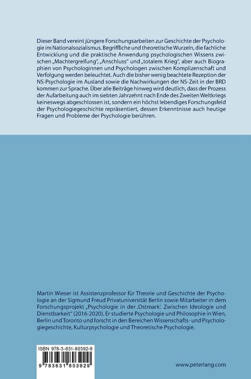 Produktbild: Psychologie im Nationalsozialismus