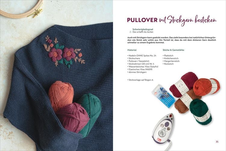 Produktbild: Liebevoll bestickt