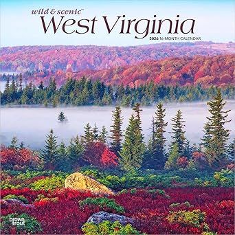 Produktbild: West Virginia Wild & Scenic 2026 12 X 24 Inch (Hanging) Monthly Square Wall Calendar Plastic-Free
