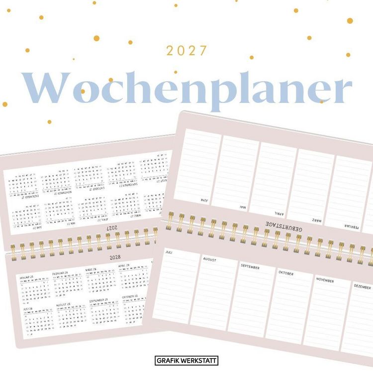 Produktbild: Wochenplaner 2027 Blumenmomente (mit Kalendarium)