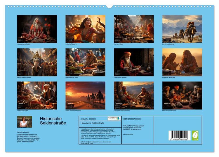 Produktbild: Historische Seidenstra&szlig;e (hochwertiger Premium Wandkalender 2026 DIN A2 quer), Kunstdruck in Hochglanz